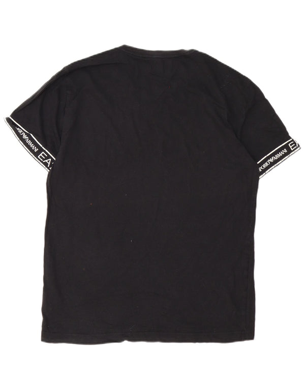 Emporio Armani Mens Graphic T-Shirt Top Large Black Cotton