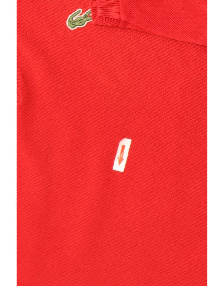 Lacoste Mens Polo Shirt Size 5 Large Red Cotton