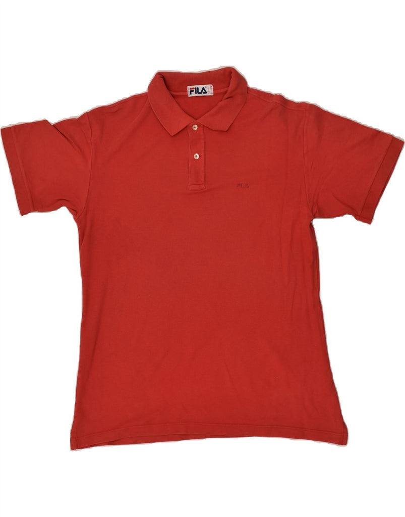 FILA Mens Slim Polo Shirt IT 54 XL Red | Vintage Fila | Thrift | Second-Hand Fila | Used Clothing | Messina Hembry 