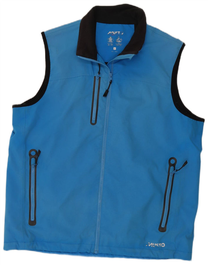 Musto Mens Sleeveless Tracksuit Top Jacket XL Blue Polyamide