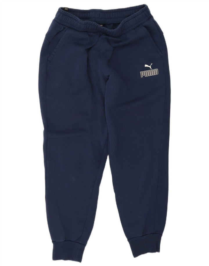Puma Mens Tracksuit Trousers Joggers Large  Navy Blue Cotton