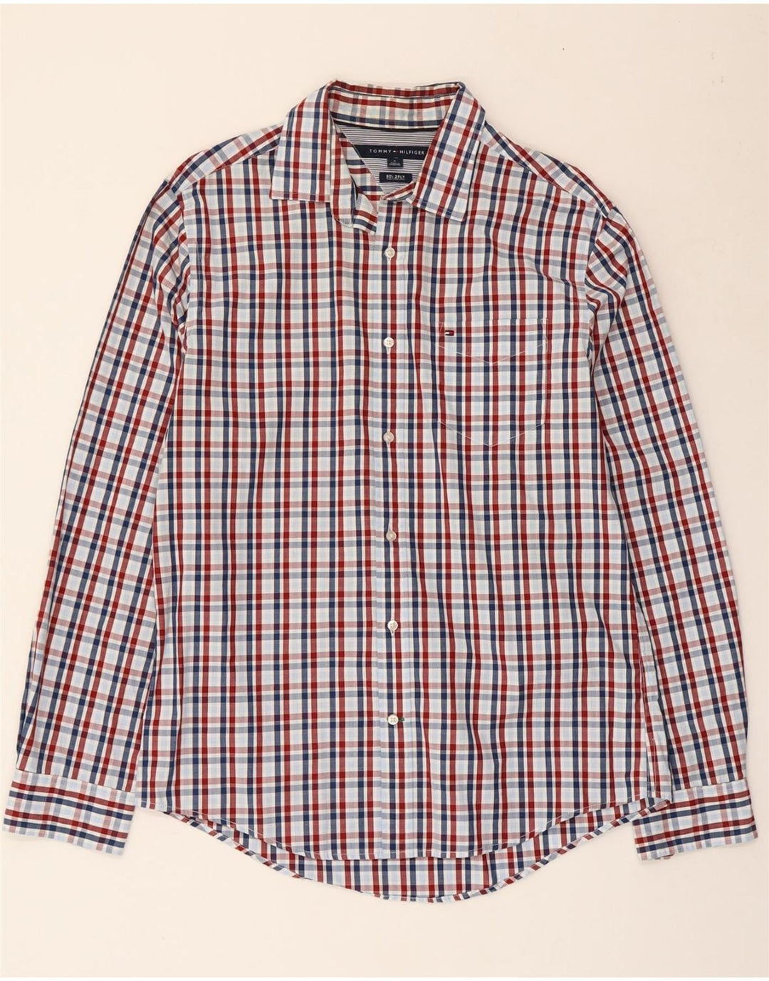 Tommy Hilfiger Mens Shirt Medium Multicoloured Check Cotton