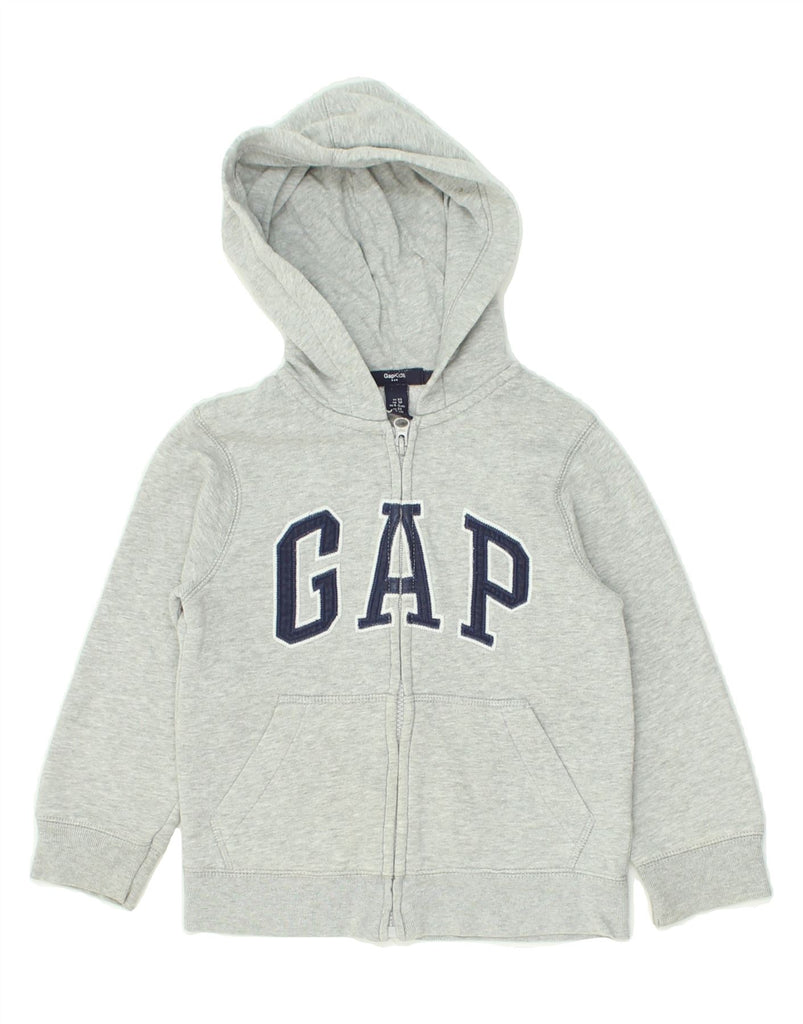 GAP Boys Graphic Zip Hoodie Sweater 4-5 Years XS Grey Cotton | Vintage Gap | Thrift | Second-Hand Gap | Used Clothing | Messina Hembry 