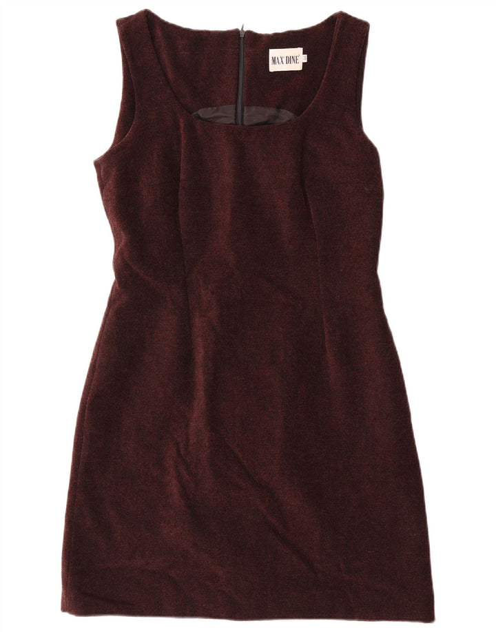 Max Dine Womens Sleeveless Sheath Dress IT 44 Medium Brown Acrylic