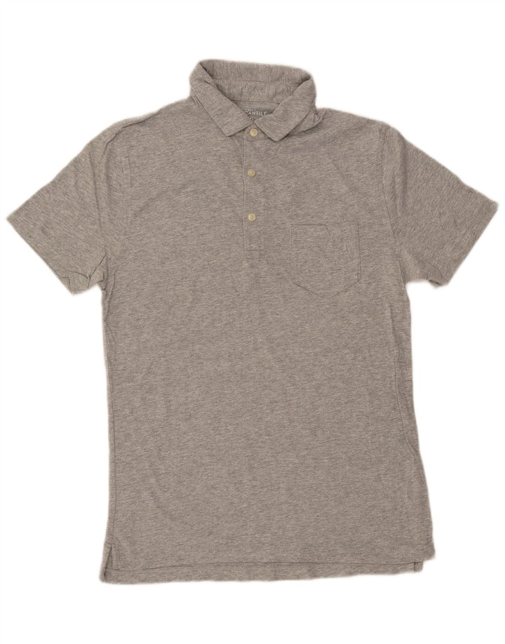 J. CREW Mens Mercantile Polo Shirt Medium Grey Cotton