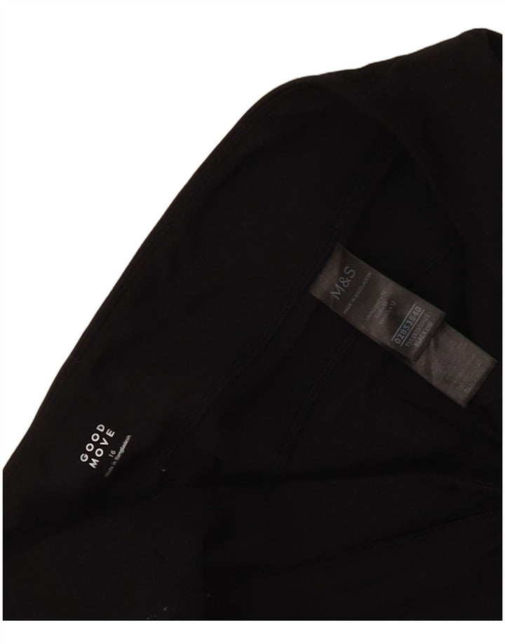 Marks & Spencer Womens Tracksuit Trousers Joggers UK 16 Large Black