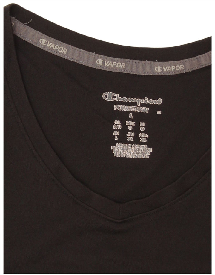CHAMPION Womens T-Shirt Top UK 16 Large Black