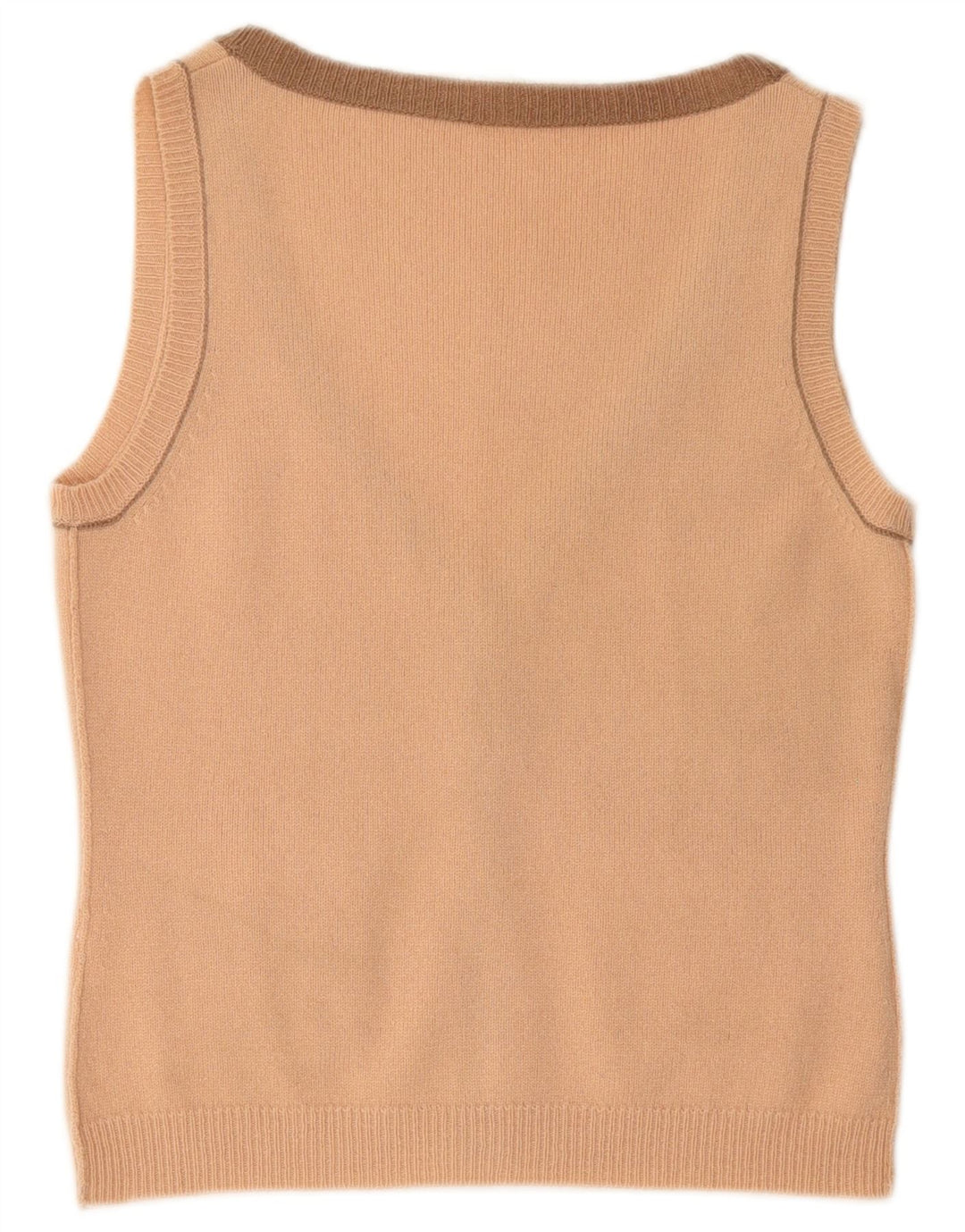 SCHUMACHER Womens Crop Sleeveless Cardigan Sweater UK 14 Large Pink Wool