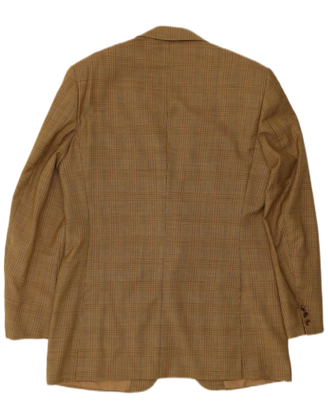 Gieves & Hawkes Mens 2 Button Blazer Jacket UK 42 XL Brown Houndstooth Wool