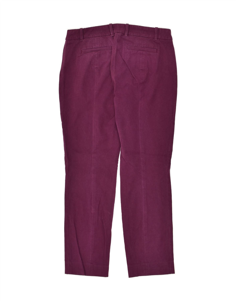 J. CREW Womens Short Slim Casual Trousers US 8 Medium W30 L27  Burgundy | Vintage J. Crew | Thrift | Second-Hand J. Crew | Used Clothing | Messina Hembry 