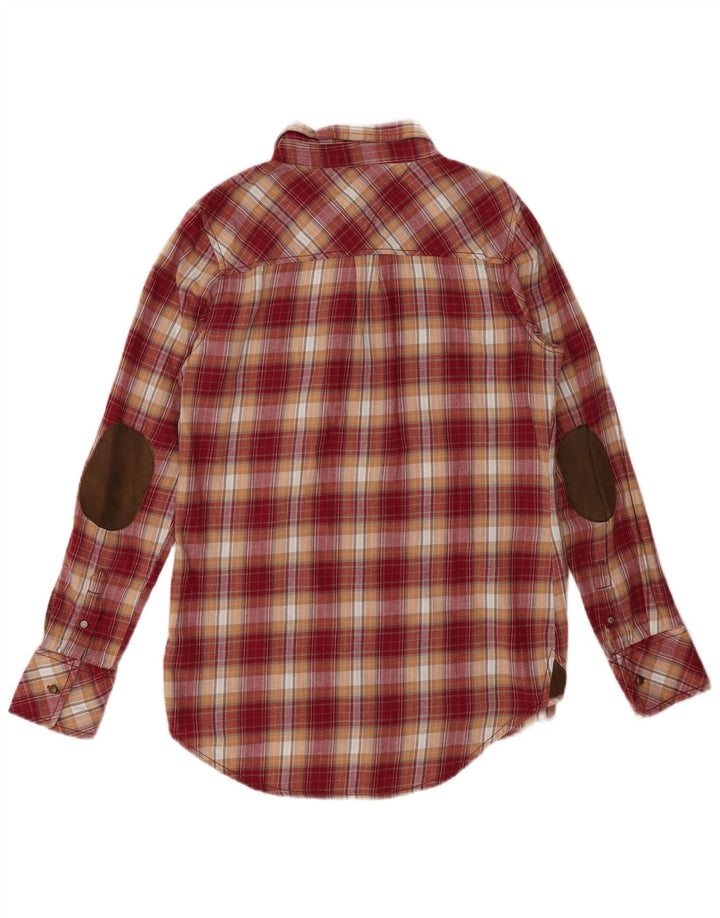 Tommy Hilfiger Womens Pullover Flannel Shirt UK 16 Large Red Check Cotton