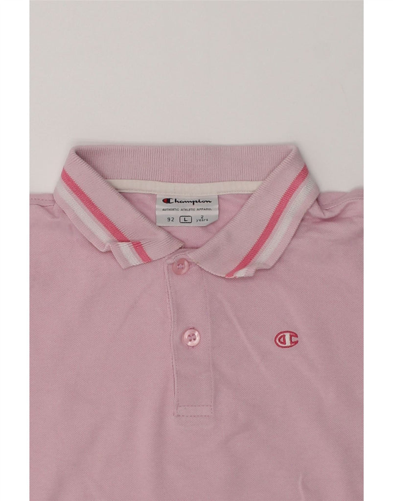 CHAMPION Baby Boys Polo Shirt 18-24 Months Large  Pink Cotton | Vintage Champion | Thrift | Second-Hand Champion | Used Clothing | Messina Hembry 