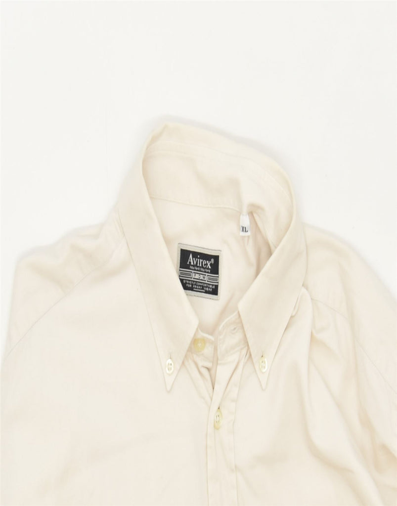 AVIREX Mens Shirt XL Beige Cotton | Vintage | Thrift | Second-Hand | Used Clothing | Messina Hembry 