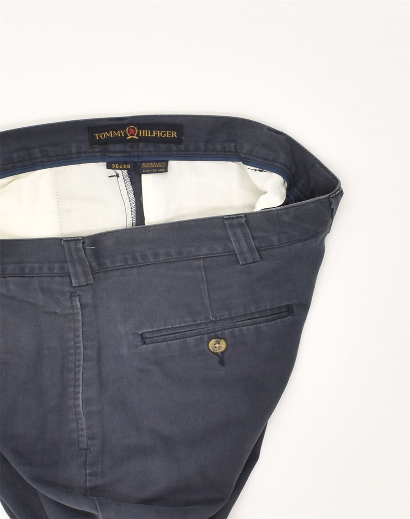 TOMMY HILFIGER Mens Pegged Chino Trousers W36 L30 Grey Cotton | Vintage Tommy Hilfiger | Thrift | Second-Hand Tommy Hilfiger | Used Clothing | Messina Hembry 