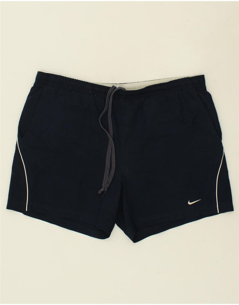 NIKE Mens Sport Shorts Large Navy Blue | Vintage Nike | Thrift | Second-Hand Nike | Used Clothing | Messina Hembry 