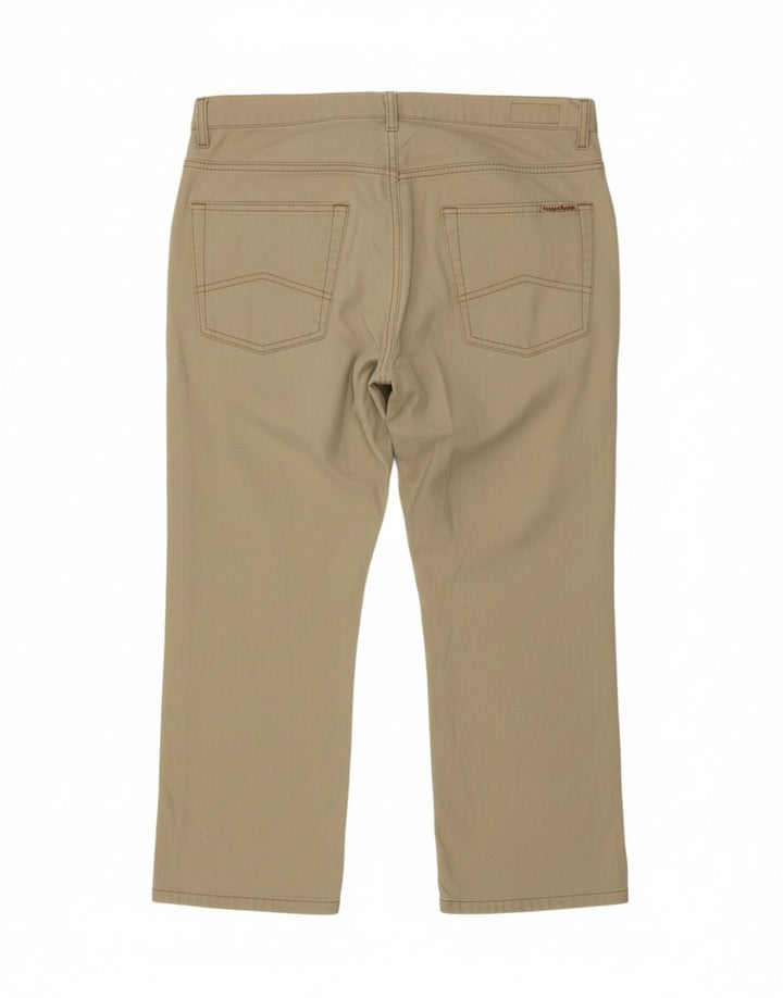 MARLBORO CLASSICS Womens Regular Fit Capri Trousers W33 L22 Green Cotton