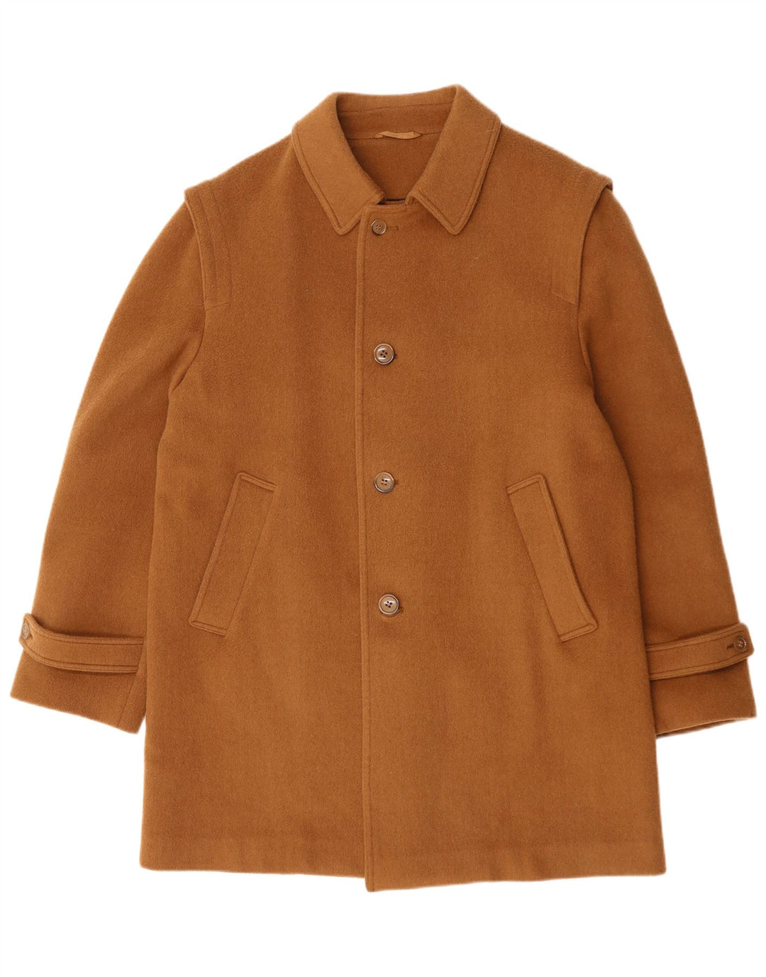 Herno Mens Overcoat EU 50 Large Beige Wool
