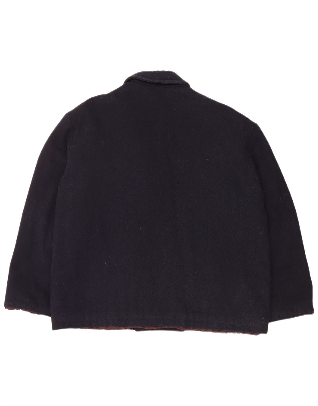 Vintage Womens Double Breasted Bomber Jacket UK 18 XL Navy Blue