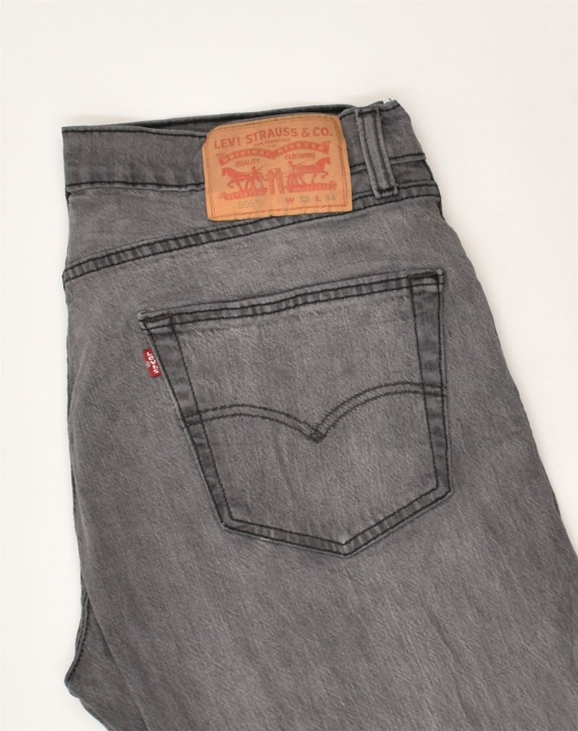 LEVI'S Mens 505 Straight Jeans W32 L34 Grey Cotton | Vintage Levi's | Thrift | Second-Hand Levi's | Used Clothing | Messina Hembry 