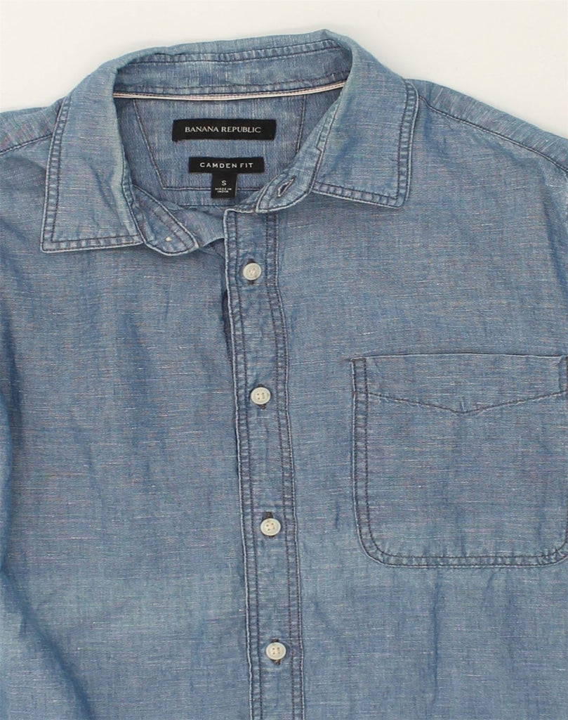 BANANA REPUBLIC Mens Camden Fit Denim Shirt Small Blue Cotton | Vintage Banana Republic | Thrift | Second-Hand Banana Republic | Used Clothing | Messina Hembry 