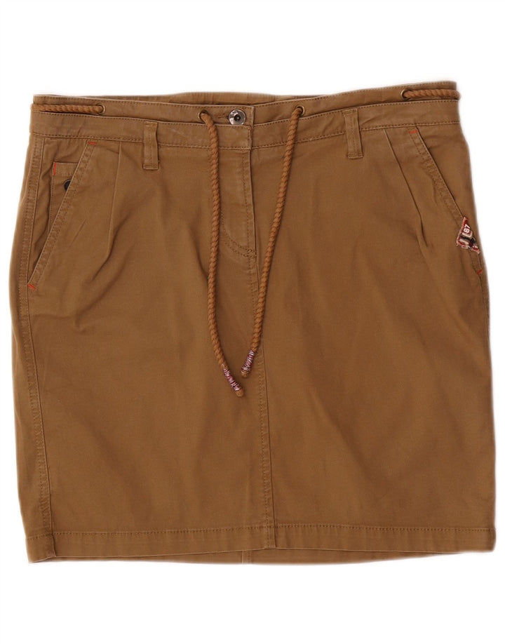 Napapijri Womens Geographic Mini Skirt W32 Large Brown