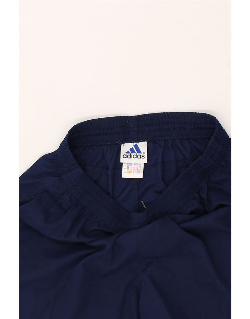 ADIDAS Womens Sport Shorts UK 14  Medium Navy Blue Polyester | Vintage Adidas | Thrift | Second-Hand Adidas | Used Clothing | Messina Hembry 