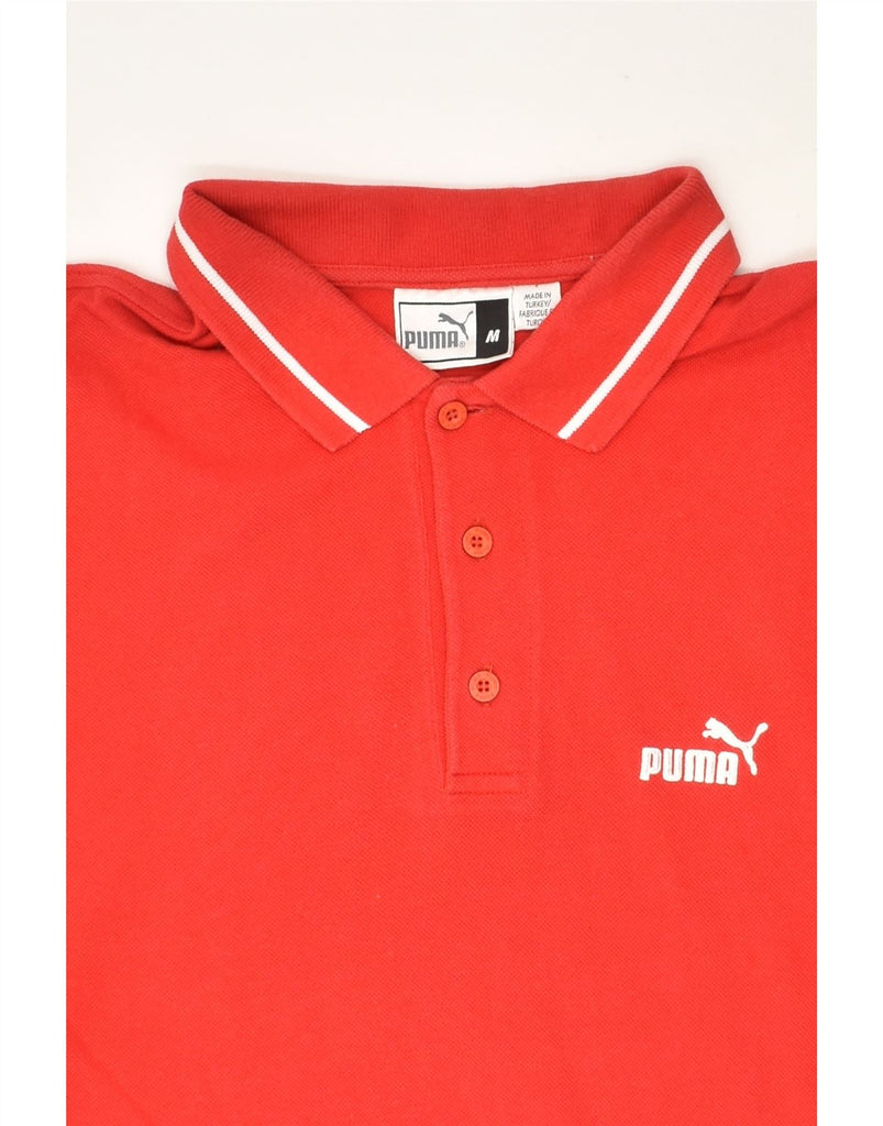 PUMA Mens Polo Shirt Medium Red Cotton | Vintage Puma | Thrift | Second-Hand Puma | Used Clothing | Messina Hembry 