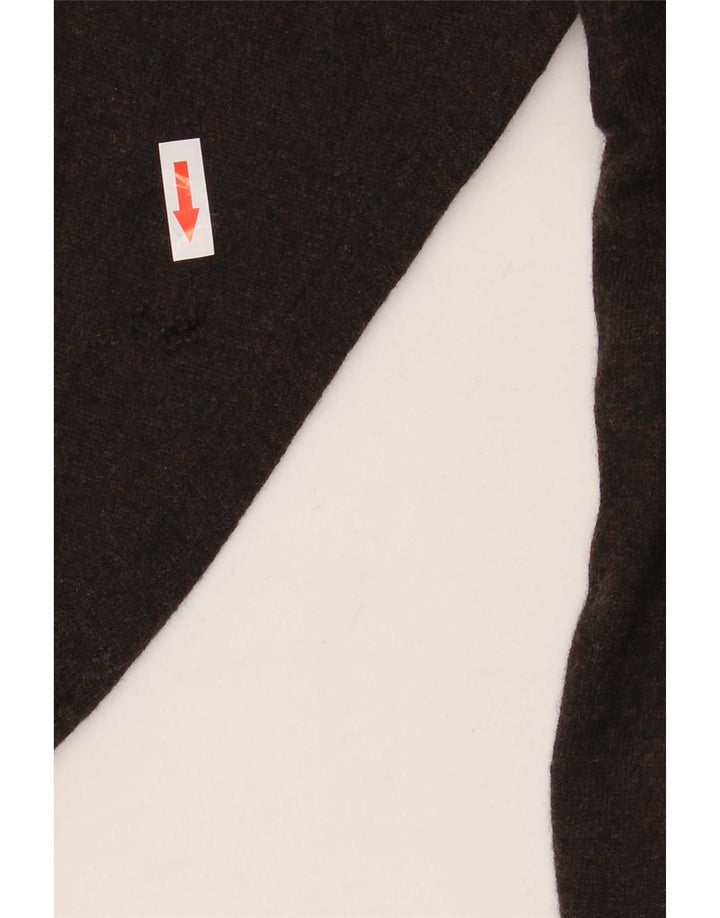 Tommy Hilfiger Mens V-Neck Jumper Sweater XL Brown Lambswool