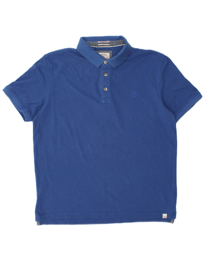 Fat Face Mens Polo Shirt XL Blue Cotton