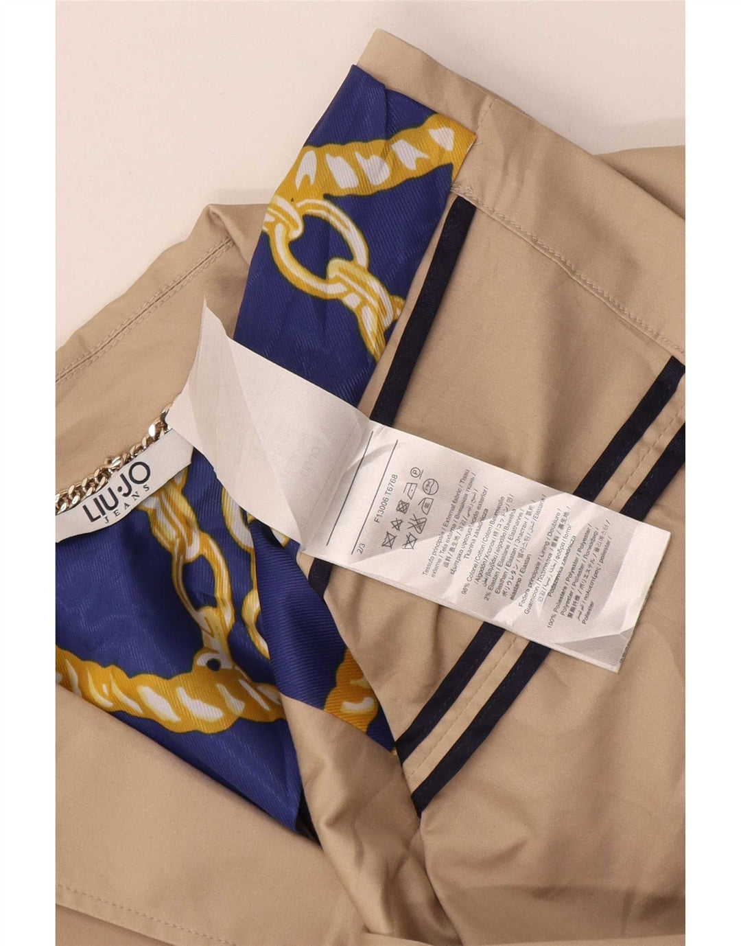 Liu Jo Womens 2 Button Blazer Jacket IT 42 Medium Beige Cotton