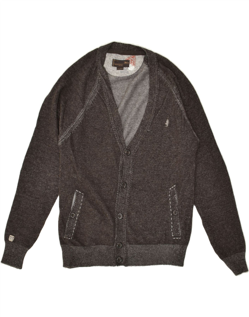 MARLBORO CLASSICS Mens Cardigan Sweater 2XL Brown Flecked Cotton | Vintage Marlboro Classics | Thrift | Second-Hand Marlboro Classics | Used Clothing | Messina Hembry 