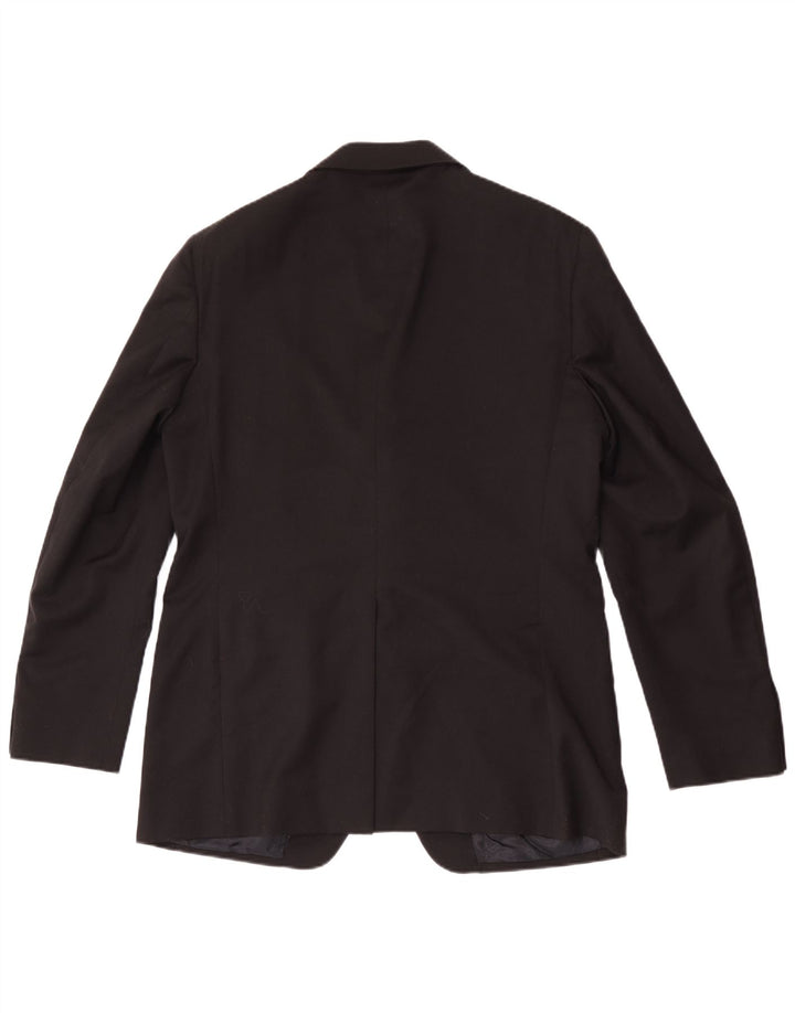 Ferre Mens 3 Button Blazer Jacket IT 52 XL Black Wool