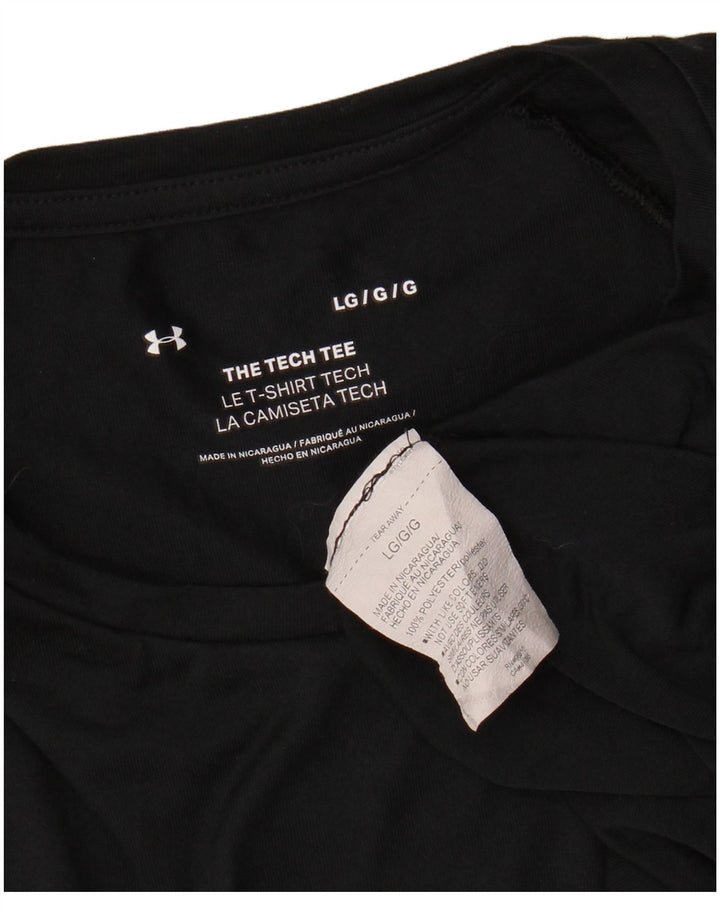 Under Armour Mens T-Shirt Top Large Black Polyester