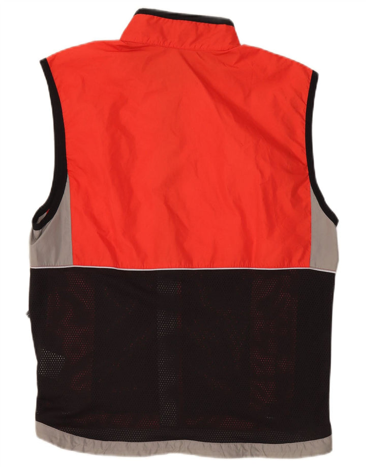 NIKE Mens Sleeveless Tracksuit Top Jacket Medium Orange Colourblock