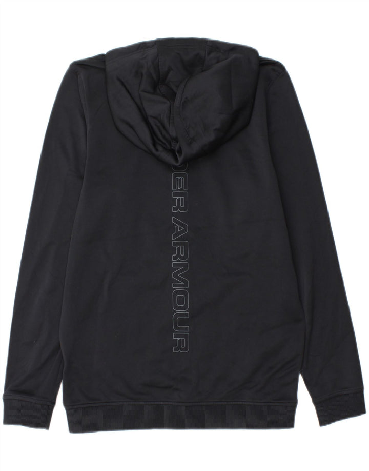 UNDER ARMOUR Mens Cold Gear Graphic Zip Hoodie Sweater Small Black