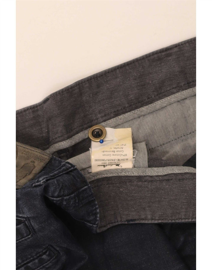 Marlboro Classics Mens Distressed Straight Jeans W36 L32 Navy Blue Cotton