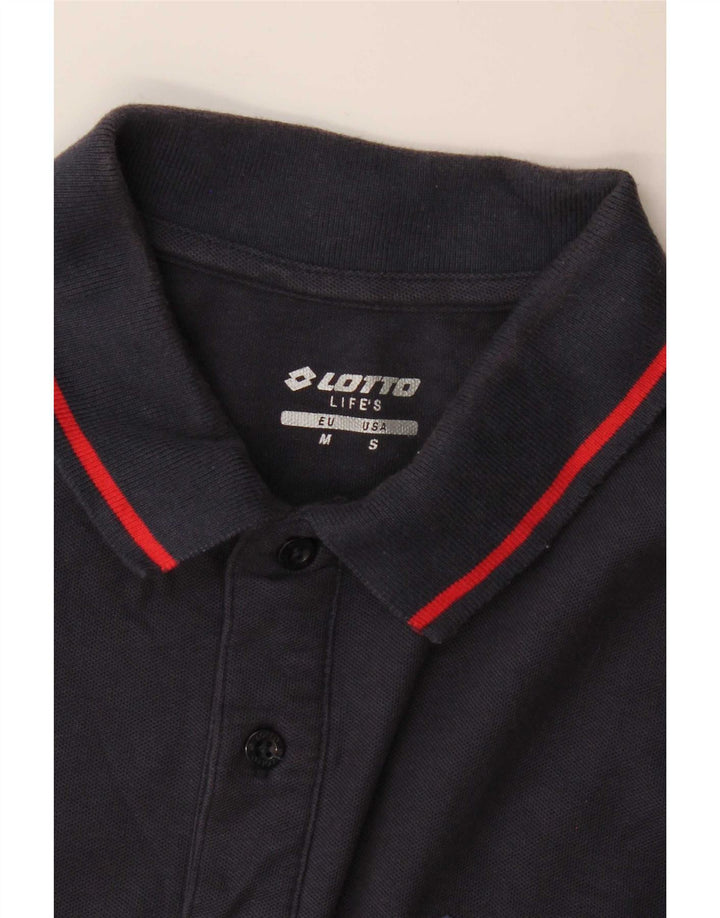 Lotto Mens Life's Polo Shirt Medium Navy Blue