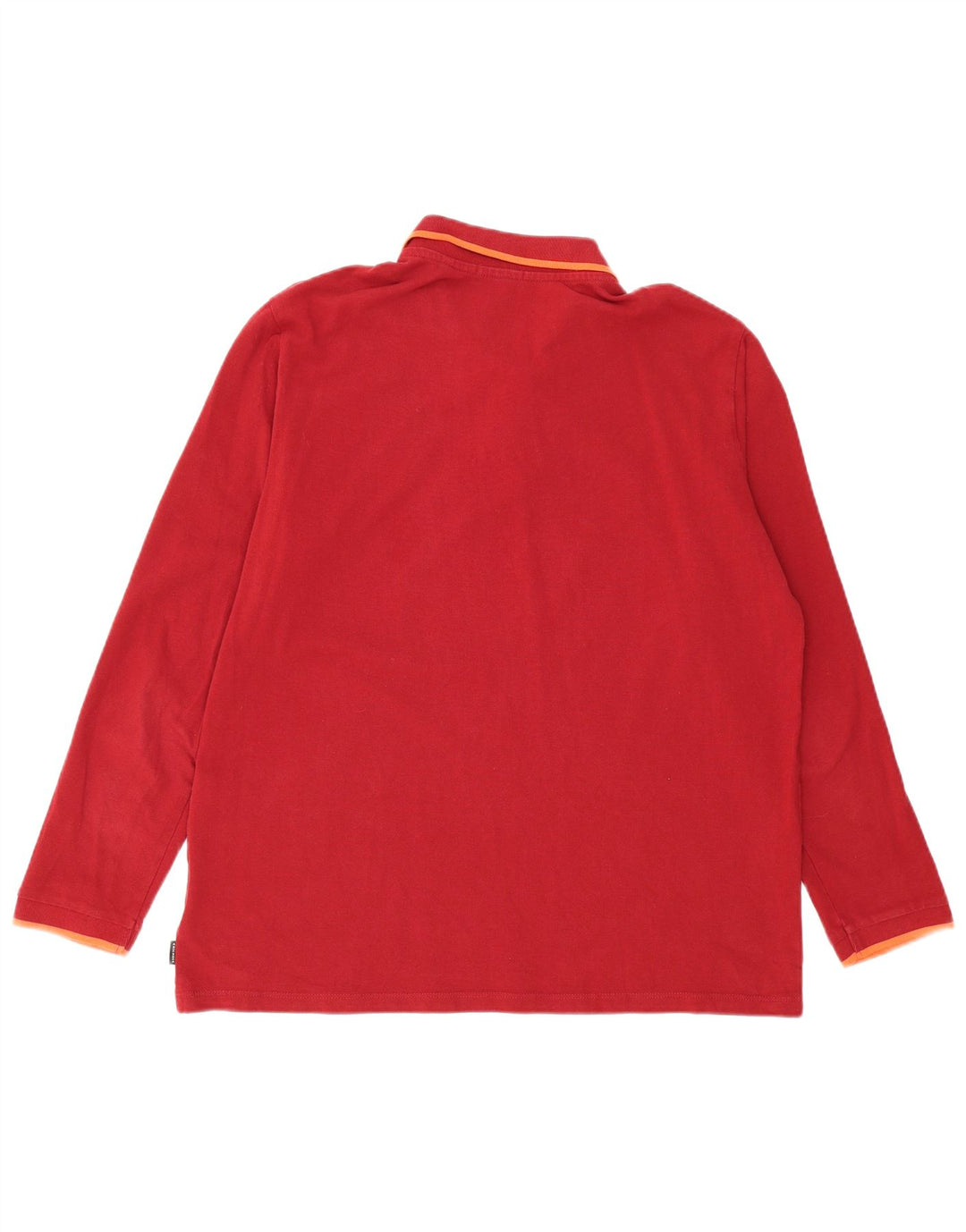 CHIEMSEE Mens Long Sleeve Polo Shirt 2XL Red Cotton