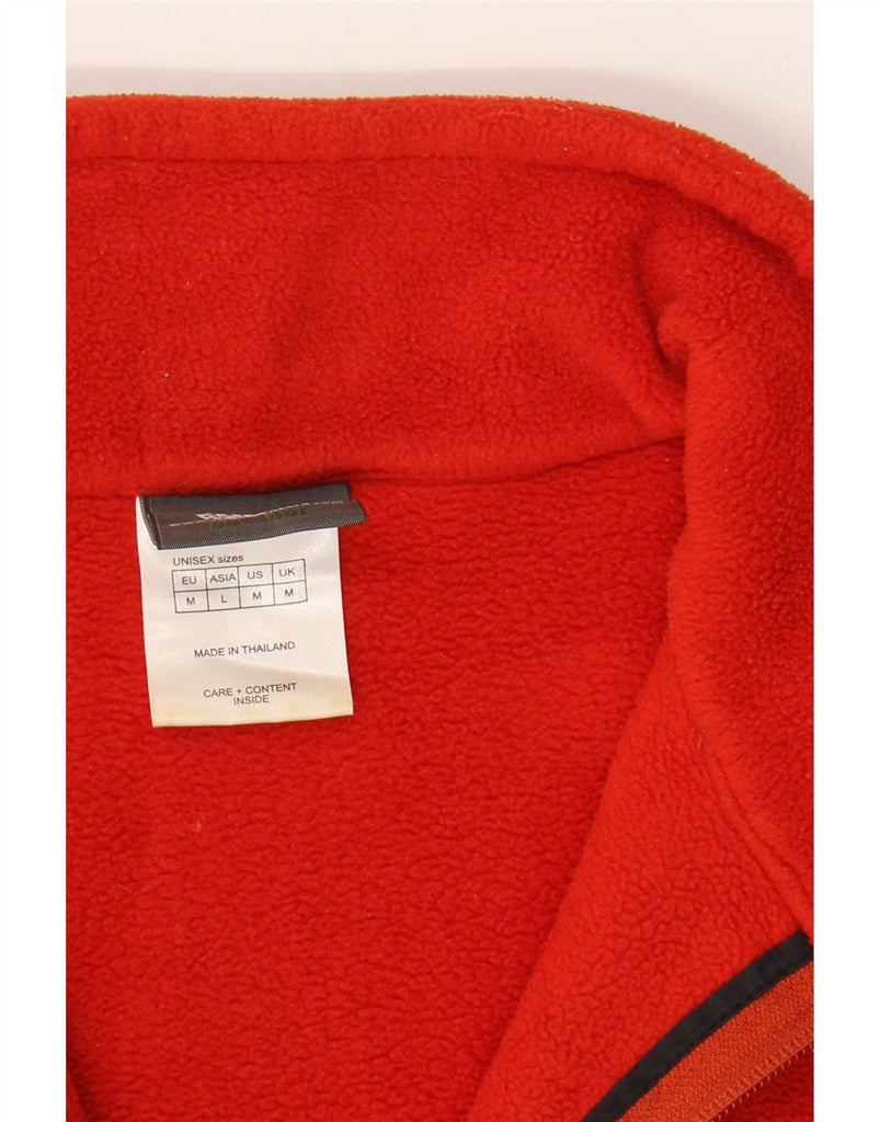 JACK WOLFSKIN Mens Graphic Fleece Jumper Medium Red Polyester Vintage Jack Wolfskin and Second-Hand Jack Wolfskin from Messina Hembry 