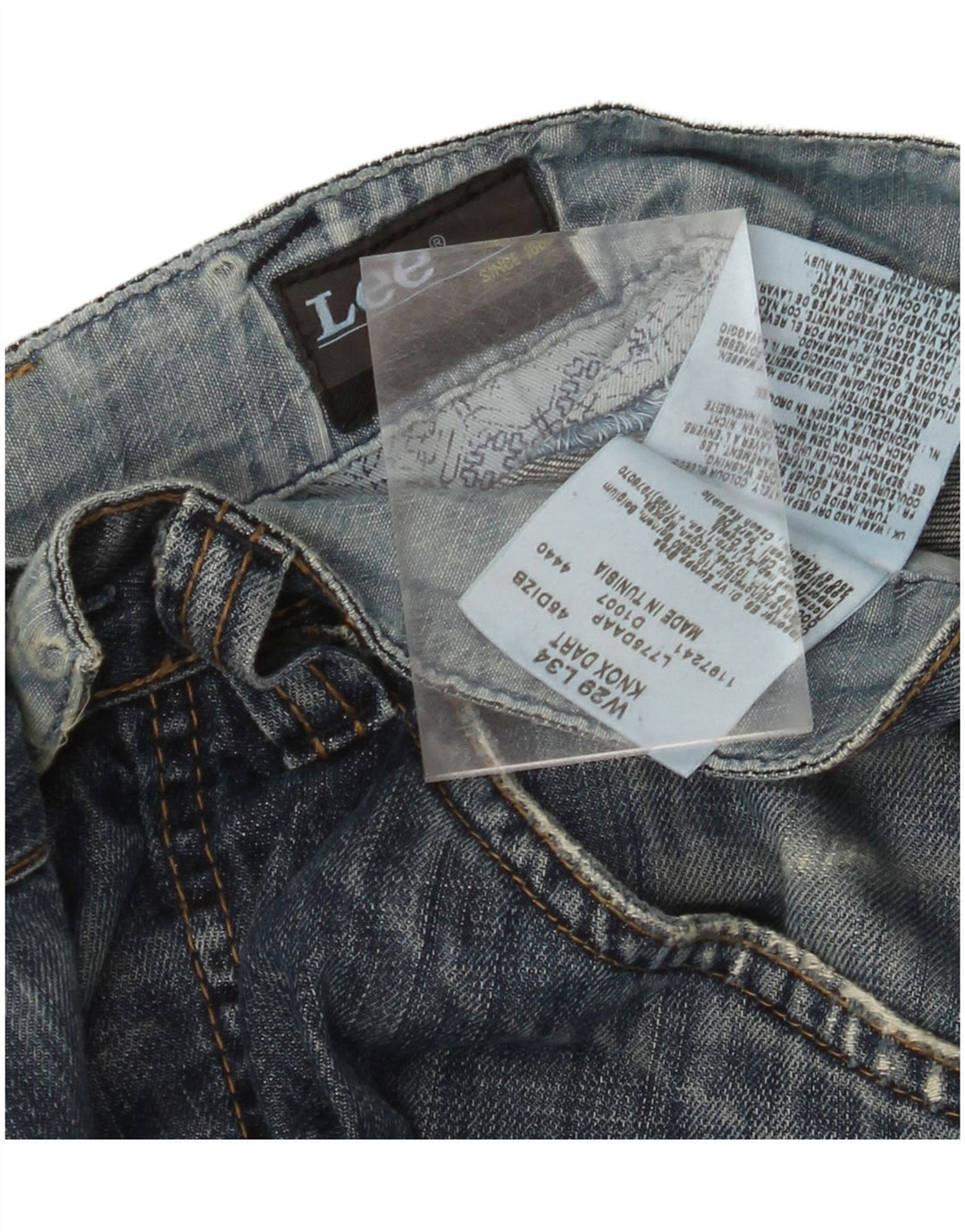 LEE Womens Knox Dart Straight Jeans W29 L29 Blue Cotton