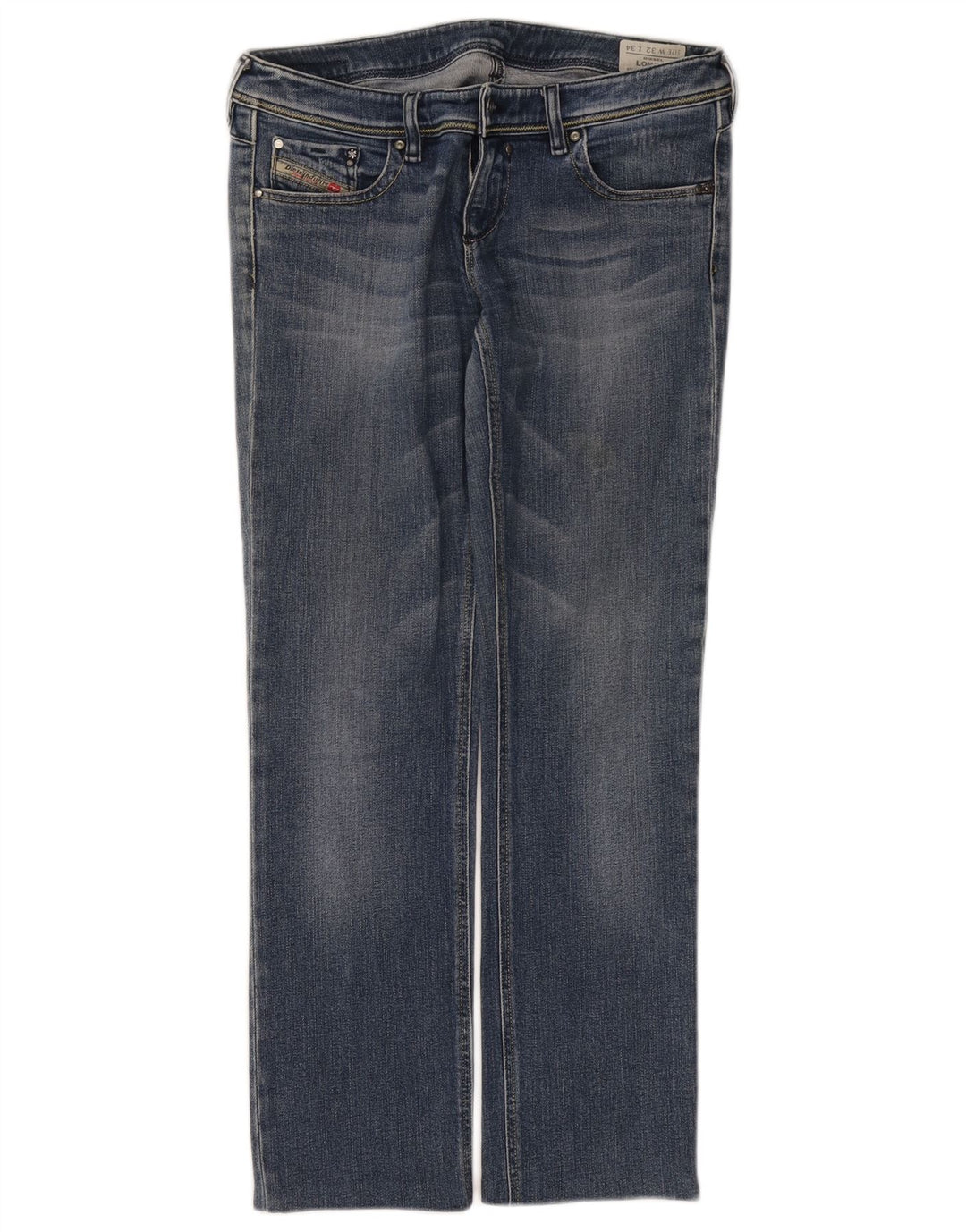 Diesel Womens Lowky Straight Jeans W32 L28 Blue Cotton