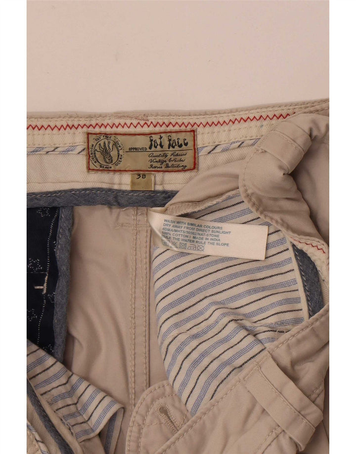 Fat Face Mens Chino Shorts W38 XL Beige Cotton