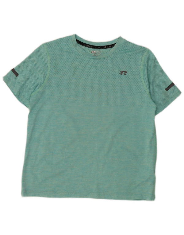 RUSSELL ATHLETIC Boys Dri-Power T-Shirt Top 10-11 Years Large Turquoise