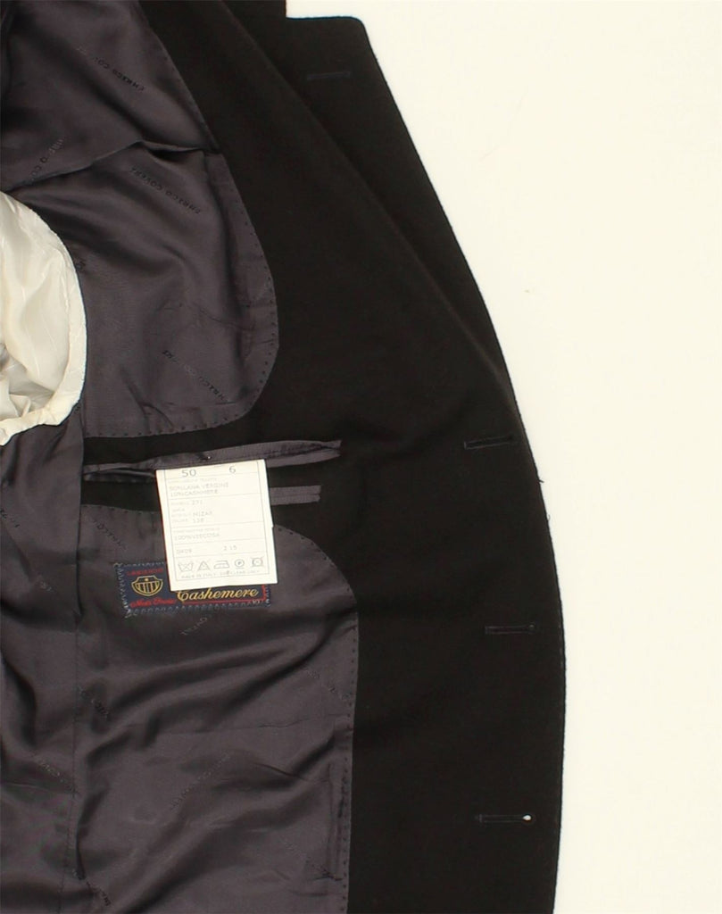 ENRICO COVERI Mens 3 Button Blazer Jacket IT 50 Large Black Virgin Wool | Vintage Enrico Coveri | Thrift | Second-Hand Enrico Coveri | Used Clothing | Messina Hembry 