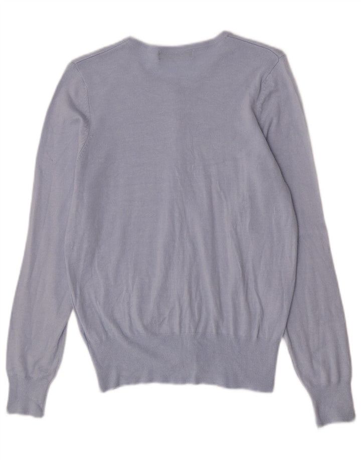 Marks & Spencer Womens Cardigan Sweater UK 14 Medium Blue Viscose
