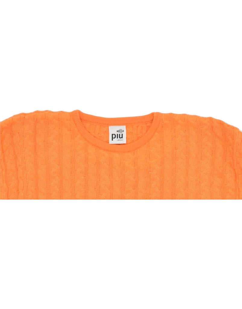 VINTAGE Womens Crew Neck Jumper Sweater UK 14 Large Orange | Vintage | Thrift | Second-Hand | Used Clothing | Messina Hembry 