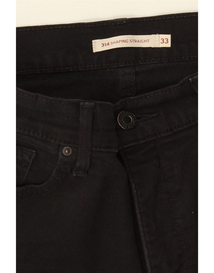 LEVI'S Womens 314 Shaping Straight Jeans W33 L30 Black
