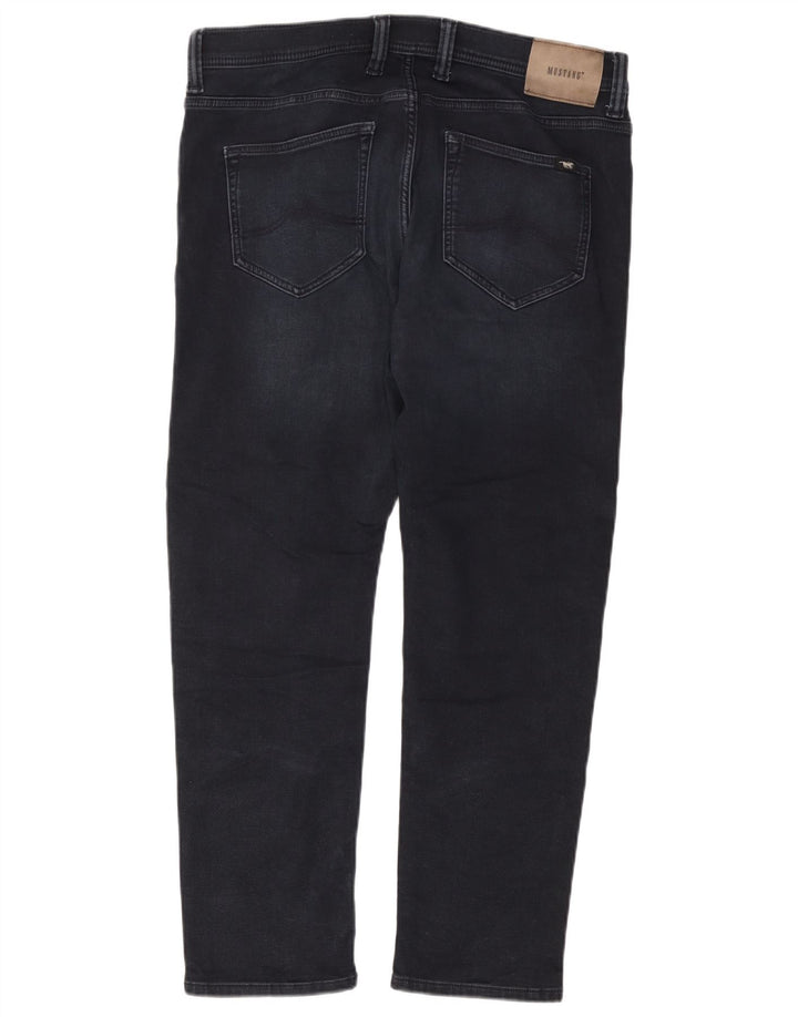 MUSTANG Mens Oregon Slim Jeans W35 L30 Navy Blue Cotton