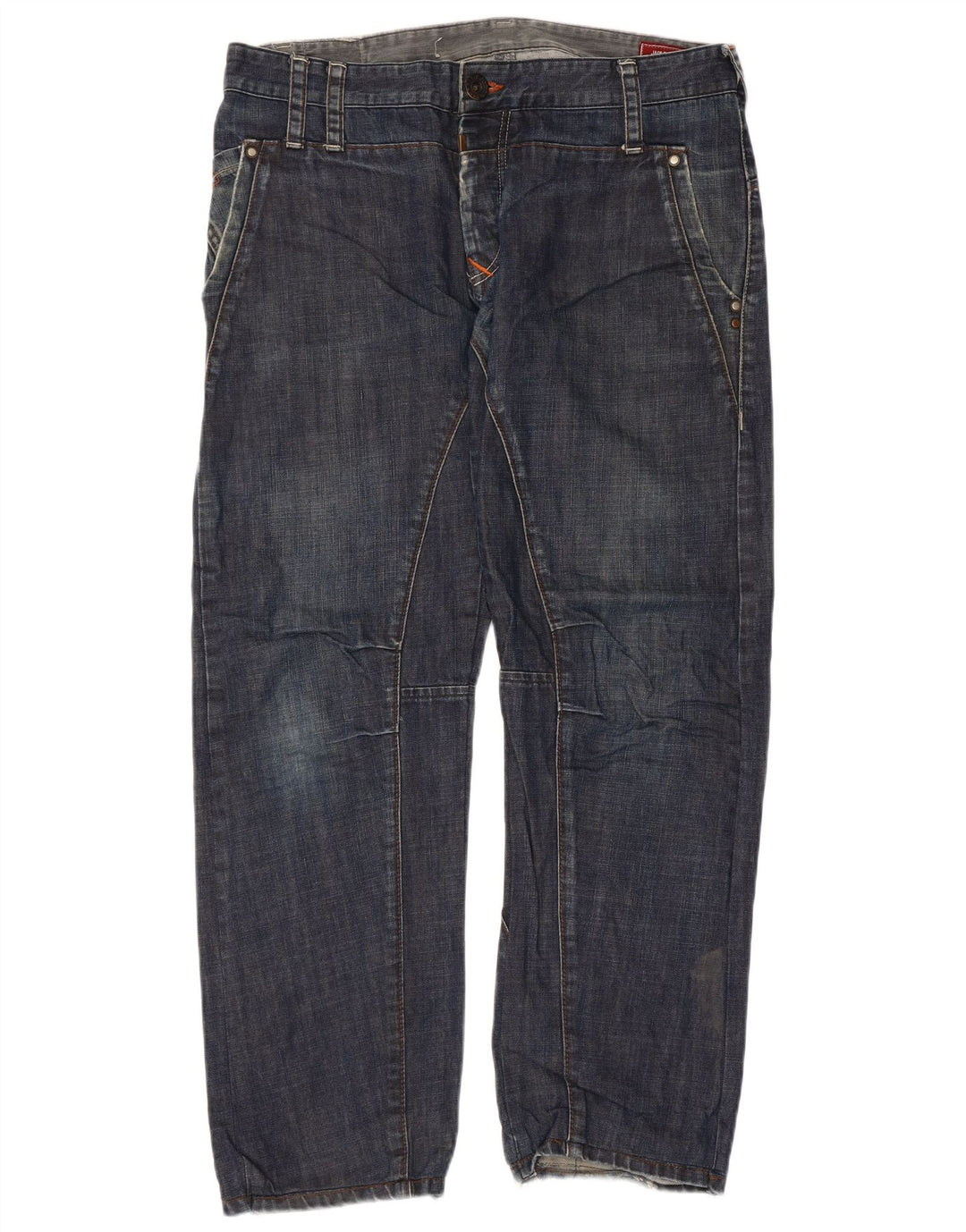 JACK & JONES Mens Straight Jeans W36 L29 Blue Cotton