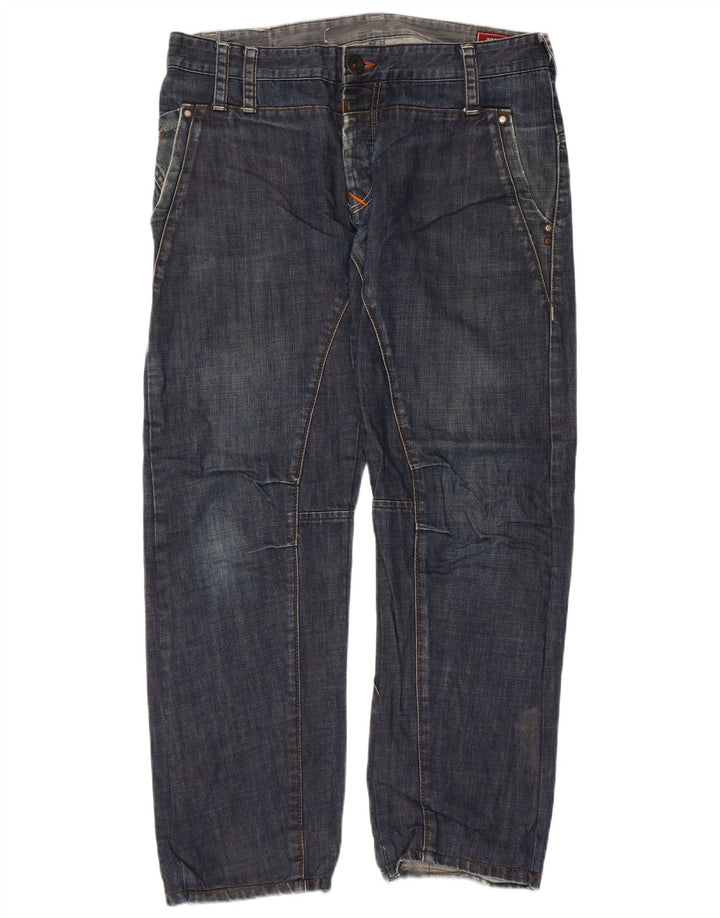 JACK & JONES Mens Straight Jeans W36 L29 Blue Cotton